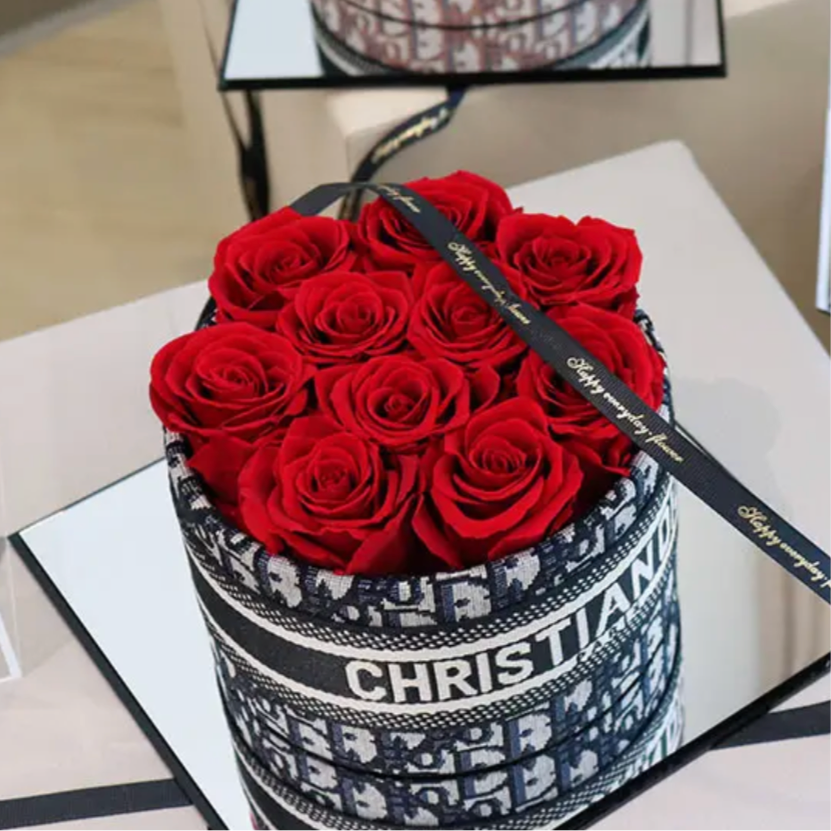Dior Rose Box with Preserved Roses