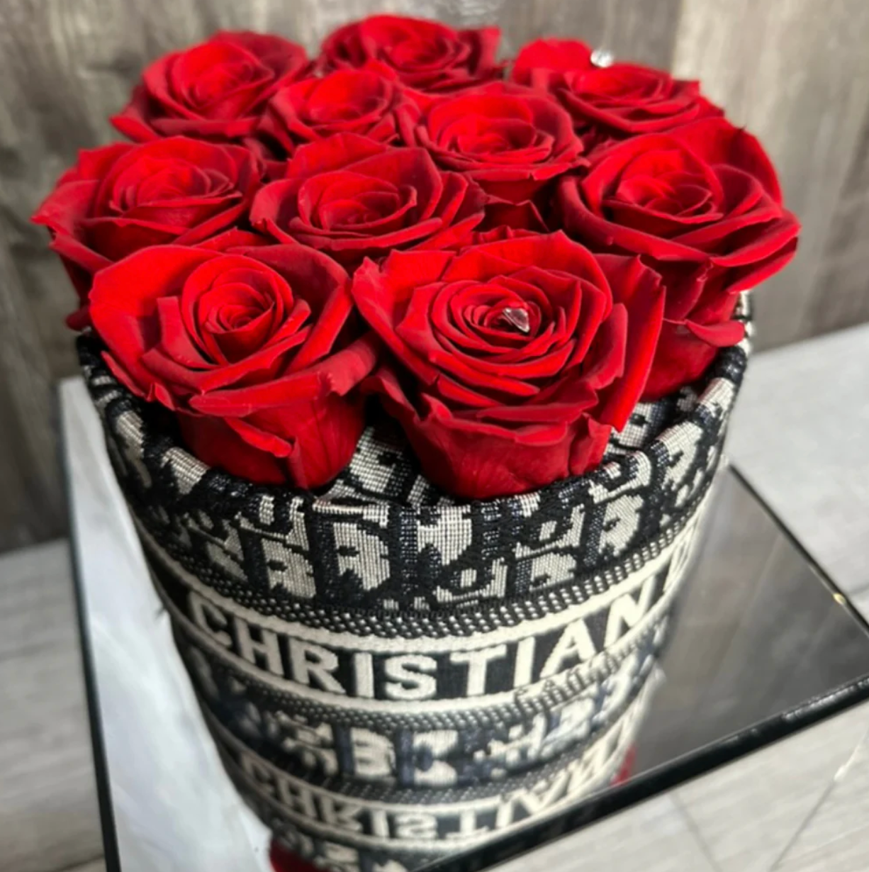 Dior Rose Box with Preserved Roses