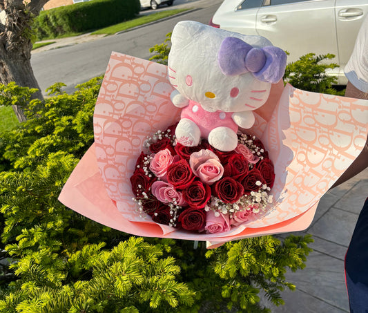Hello Kitty 24 Rose Bouquet