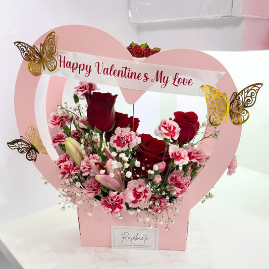 Heart Mixed Floral Arrangement