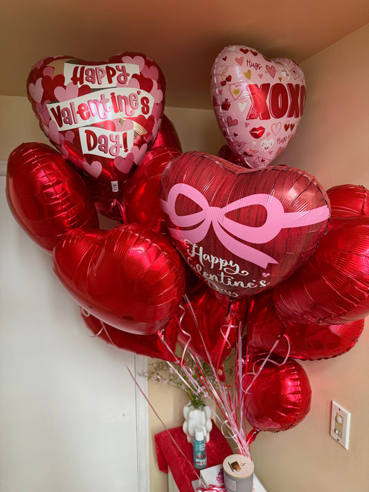 3 Heart Balloons