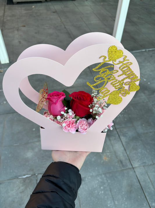 Heart Mixed Floral Arrangement