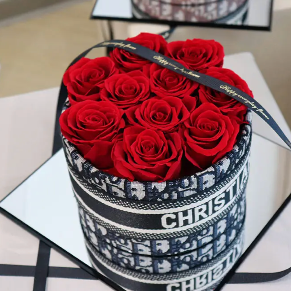 Dior Rose Box with Preserved Roses