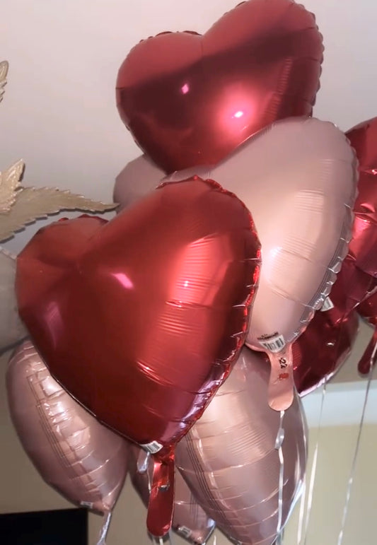 3 Heart Balloons