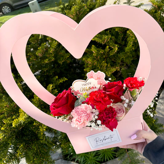 Heart Mixed Floral Arrangement